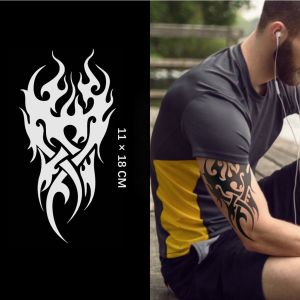【Mars Tattoo】NEW Technology Magic Long Lasting 2 Weeks Semi-Permanent tattoo Temporary Tattoo Sticker Fake Tattoo Flame Tribal Pattern D056