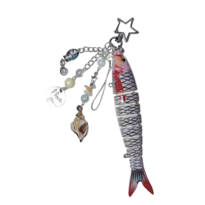 Realistic Fish Baits Key Ring Alloy Resin Construction Perfect Gift For Anglers And Nature Lovers