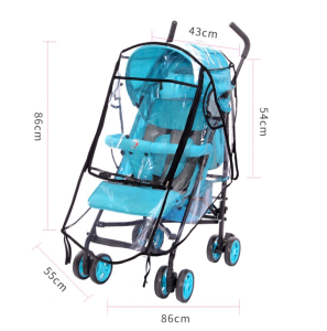 【Ready Stock 】stroller rain cover stroller with zipper poncho Universal EVA stroller windproof rainproof stroller