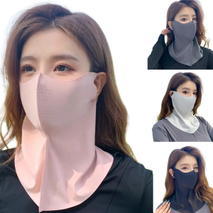 Sunshade Mask with Neck Gaiter Face Shield Face Mask for Cycling Hiking Commute Cooling Windproof Face Cover Sunshade