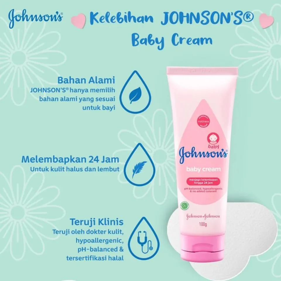 JOHNSONS Baby Cream Krim Bayi Lotion Bayi Lotion Bayi Untuk