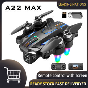 Drone mainan A22 dengan kawalan skrin besar motor tanpa berus kamera dwi HD 4K dan penampilan yang sejuk