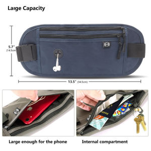Waterproof Travel Waist Bag Adjustable RFID Blocking Passport Holder Wallet with Earphone Hole Anti theft pouch bag 护照包