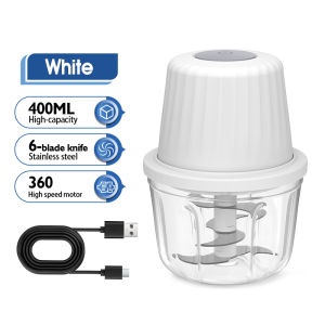 MEEVIDA Mini Blender Garlic Chopper Baby Food Blende Wireless Electric Food Processor 400ML High Capacity Meat Grinder