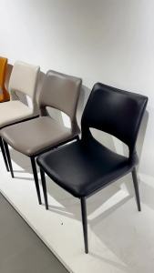 Simple Modern Dining Chair Ultra-fiber Leather Chair Nordic Minimalist Dining Chair Light Luxury Home Leather Dining Chair Designer