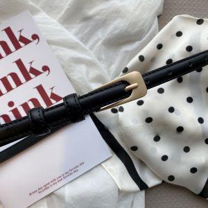 Womens Fashion Thin Belt Textured Small Belt Casual Versatile Decorative Jeans Belt