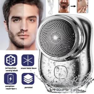 Waterproof Beard Shaver Portable Mini Mens Razor Beard Hair Trimmer Type-C USB Recharge For Travel 电动剃须刀