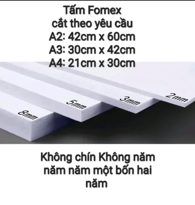 Bìa fomex bìa mô hình size 2mm 3mm 4mm 5mm 8mm và 10mm làm handmade.