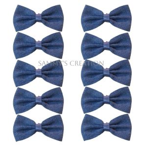 10pcs Reben Denim DIY 3.3x5.5cm Hiasan Reben Jeans DIY Denim Ribbon decorate Denim Bow Jeans Ribbon Fabric Ribbon