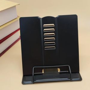 Adjustable Desktop Bookshelf Desktop Clip Bookshelf Reader Metal Foldable 6 Adjustable Angle