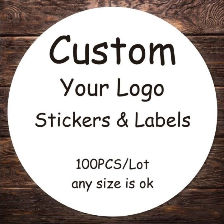 100 PCS Custom Stickers Logo Packaging Labels Personalized Stickers ...