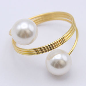 10Pcs Pearl Napkin Rings Set Nordic Napkin Ring Table Napkin Ring for Dinner Party Table Decor
