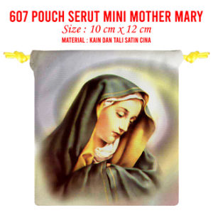 Pouch Serut Seri Bunda Maria Mother Mary Virgin Mary Souvenir Dompet Rosario Kristen Katolik Kristiani