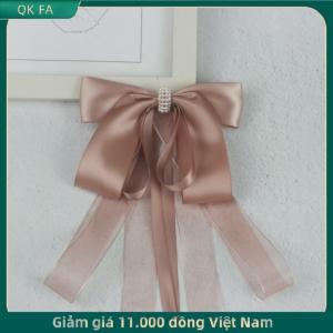 QK FA ✨ New ngọt ngào lớn Bowknot tóc clip cho phụ nữ Cô Gái Lolita dài Ribbon rắn kẹp tóc dễ thương ponytail tóc ban nhạc thời trang tóc phụ kiện