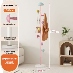 【1-3 Days Delivery】Mushroom Coat Rack Free Standing Kids Clothing Racks with Sturdy Round Base for Clothes Hat Bag