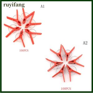 ruyifang 100pcs Plastic grafting clips สวนพืชผักแบนและรอบ