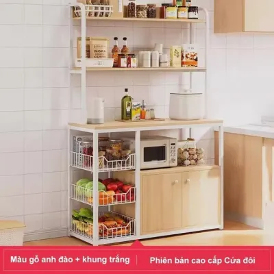 MIKI Kệ Tủ Bếp Chống Bụi Đa Tầng Kệ Để Lò Vi Sóng Tủ Lưu Trữ Đa Năng Nhà Bếp Phòng Khách