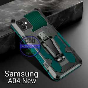 Casing Hp Untuk Samsung Galaxy A04 2022 Soft Case Kickstand Armor Belt Clip Terbaru