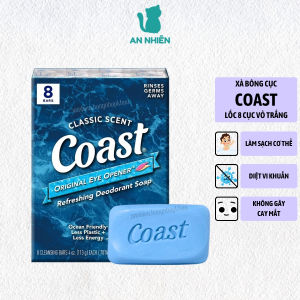 Xà bông cục Coast lốc 8 cục của Mỹ không cay mắt