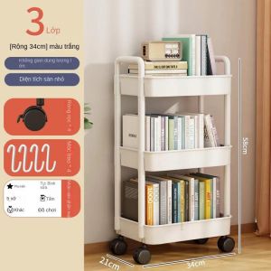 Giá Để Đồ Kệ Sách Nhiều Tầng Có Bánh Xe Để Đựng Đồ Ăn Nhẹ Và Đồ Dùng Nhà Bếp Phòng Tắm