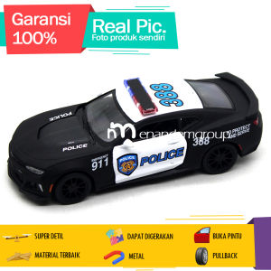 Diecast Miniatur Mainan Mobil Polisi Chevrolet Camaro ZL1 2017 Buka Pintu Besi Metal