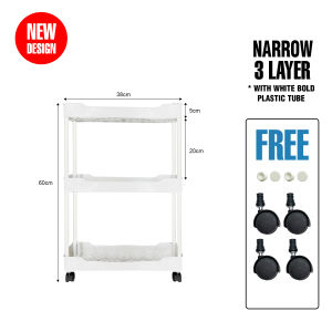 TALENTIN Multilayer Moveable Multifunction Kitchen Rack Storage Trolley Office Bathroom Shelf Portable Household Kitchen Organizer Rak Troli Beroda