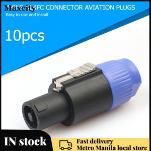 10pcs Speaker Audio Cable Plug Adapter 4-Pole 4Pin NL4FC Audio Wire Connector Accessories Replacement Nickel-plated