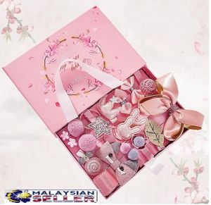 18Pcs/Set Korean Fashion Baby Kids Hair Band Clip Colorful Rubber Band Ponytail Hair Tie Girls Hair Accessories Headdress Pengikat Rambut Kanak-kanak