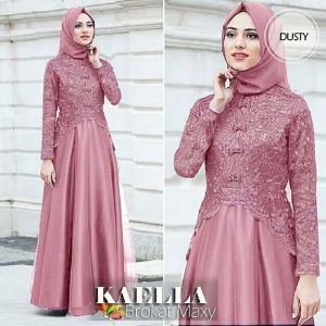 DAILY ONE [COD] - KAELLA MAXY / Dress kaella Cringkle  Maxy Brukat / Gamis Kondangan Kekinian Simpel Elegant 2024 / Gamis Wanita Jumbo / Gamis Syari Kekinian / Others