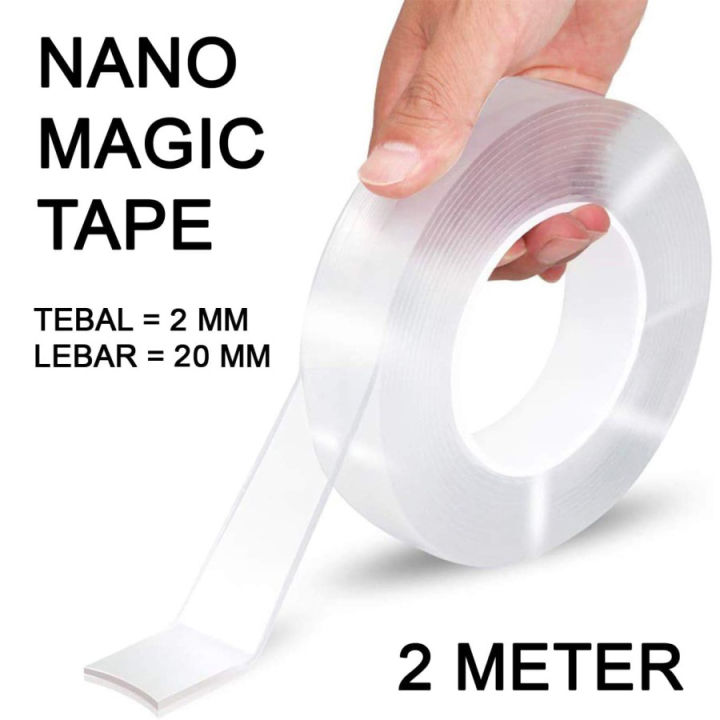 Double Tape Nano - Double Tape Bening 20 Mm X 2 Meter | Lazada Indonesia