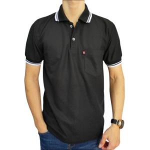 Noveli wear - Kaos Polo Pria Biru Laut Lengan Pendek Kerah Kancing Ada Saku | Polo Shirt Pria Casual