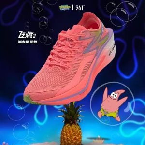 [20KM+]361 Degrees Flame 3.0 SpongeBob SquarePants Professional Marathon Full Palm Carbon Plate Racing PB Shock Absorbing Sports Shoes Training Shoes Running Shoes 672432218F