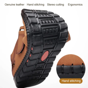 Genuine Leather Fashion Hollow Sandals for Summer Men  Stylish Adult Male  Comfortable and Durable