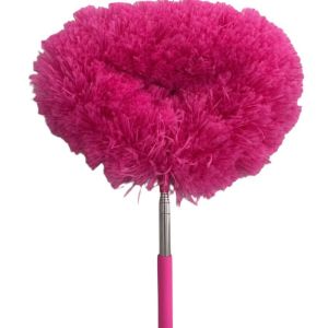 XGA38 Rings Shape Extendable Feather Duster Reusable Long Handled Cleaner Brush Furniture Dusting Tool Bendable Head Ceiling Fan Duster Effortless Cleaning