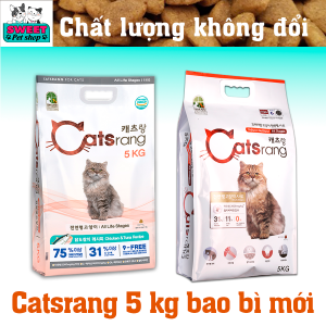 ÁP MÃ/(Mua 1 TẶNG 2 HÀNG MẪU) Thức ăn cho mèo Catsrang mọi lứa tuổi - hàng chính hãng Hàn Quốc 5Kg date mới