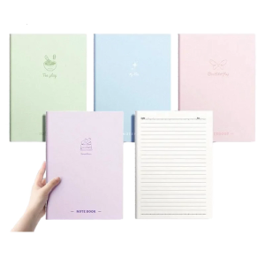 ปกอ่อน4ชิ้นสมุดกระดาษ80หน้าสมุดบันทึกปกสมุดโน้ตมีเส้นบรรทัดวิทยาลัยสำหรับผู้หญิงผู้ชายนักเรียนการเขียนบันทึก