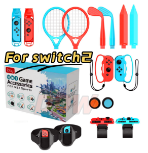 Sports Game Accessories for Nintendo Switch2/NS/OLED18 In 1 Party Pack AccessoriesSwitch Joycon Controller AccessoriesNintendo Accessoriessword/tennis/golf/Wristband/badminton/bowling/volleyball