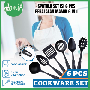 Spatula Set Isi 6 Pcs Sodet Peralatan Memasak Tumis Rebus Paket Sutil Lengkap 6IN1 Hadiah Pernikahan - HOMIA