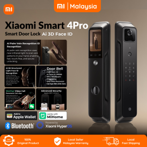 Xiaomi Smart Door Lock 4 Pro Ai Palm Vein & 3D Face ID Recognition Unlock Door Lock Doorbell NFC Hyper OS Mi App小米门锁人脸识别