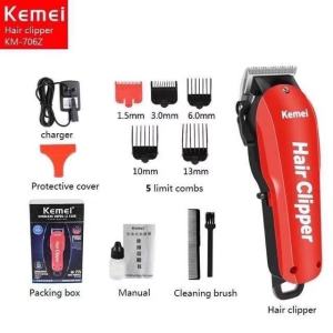 Kemei จอนผมแบบชาร์จ clipper ผมไฟฟ้าแบบชาร์จไร้สายจอนผมเครื่องโกนหนวดเคราเครื่อง KM-706Z an