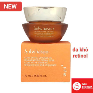 NEW Bản đẹp 10ml Kem dưỡng giàu ẩm nhân sâm Sulwhasoo RICH chống lão hóa sáng màu da Concentrated Ginseng Renewing Cream
