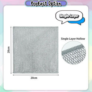 [Datz] 20x20cm Steel Wire Dishcloths Dishwashing Rags Silver Rag Kitchen Cleaning Cloth 钢丝抹布 Kain Dawai -KW134