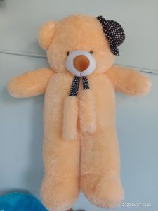 Boneka Teddy Bear Topi syall 1.1 M Warna Cream