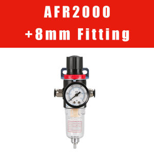 AumoPro 1/4" BSP Water Separator for Air Compressor Filter Regulator Moisture Airbrush Oil Gauge AFR2000-02 Pneumatic Filter
