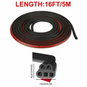 5M L-Shaped Reduce Sound Proof Foam Car Seal Strip Thicken Anti-noise Soundproof Rubber Car Silence Scheme Rubber Seal Strip