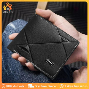 Mens Slim Leather Wallet Multi-Card Slot Organizer with Coin Pocket Holds Cash and Cards