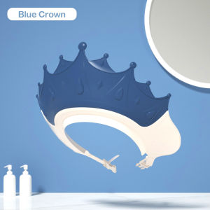 Vren Bé vương miện dễ thương mũ tắm mềm silicon Có Thể Điều Chỉnh Lá Chắn Rửa Tóc Không Thấm Nước Tai bảo vệ mắt