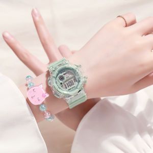 SEA JJT Cute Cartoon Digital Watch for Kids and Students with Alarm Calendar Night Light and 30M Water Resistance