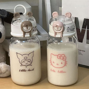 Pulchra 500MLถ้วยน้ำเด็ก Sanrio น่ารักการ์ตูนหมีน้อยฟางถ้วยตกทนแบบพกพาเด็กถ้วยน้ำพลาสติก