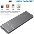 Mini Portable SSD Eksternal 4TB M.2 External Mobile Solid State Drive High Speed Dengan Kapasitas 4TB Dan Kecepatan Tinggi USB 3.1 C  Terbuat Dari Aluminium Alloy Untuk Laptop Hard Drive Original for Phone/ Penyimpanan Perangkat Keras Komputer. 